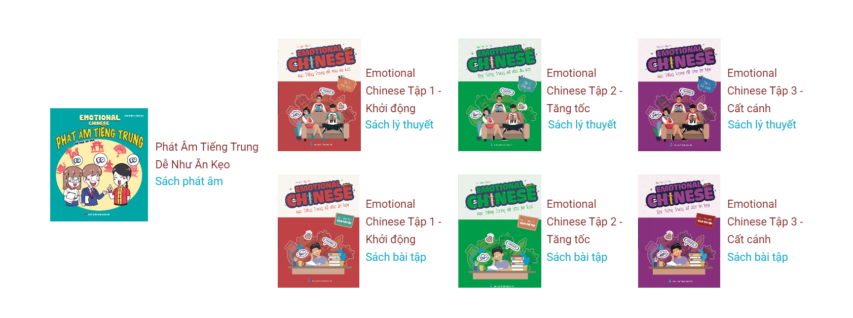 Hình ảnh bộ sách học Tiếng Trung Emotional Chinese - Tiếng Trung Cảm Xúc