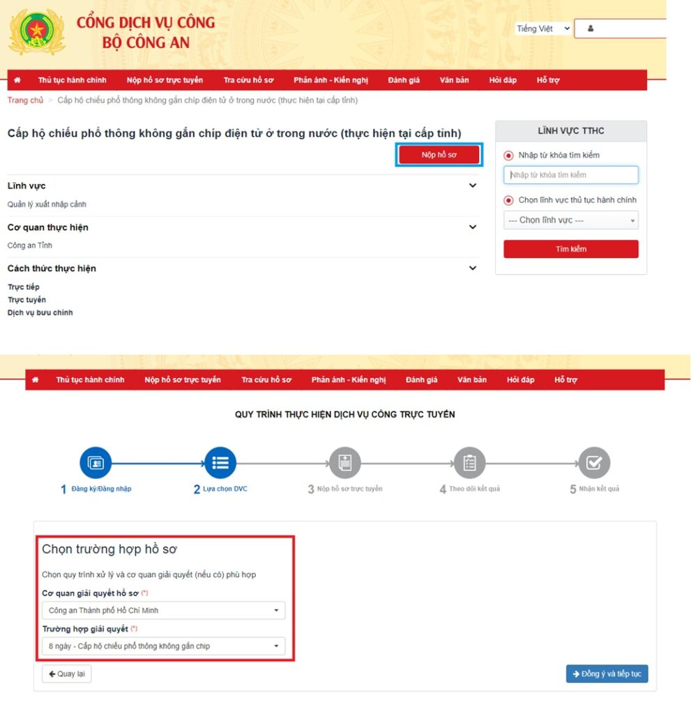 Chọn cơ quan giải quyết hồ sơ phù hợp