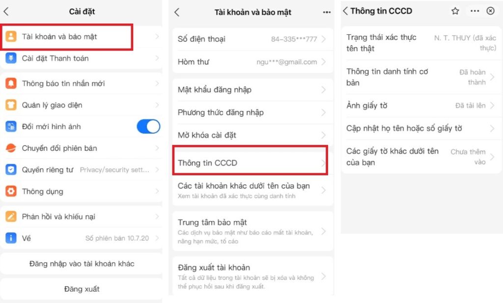 Thêm thông tin giấy tờ cá nhân để xác minh thân phận trên Alipay