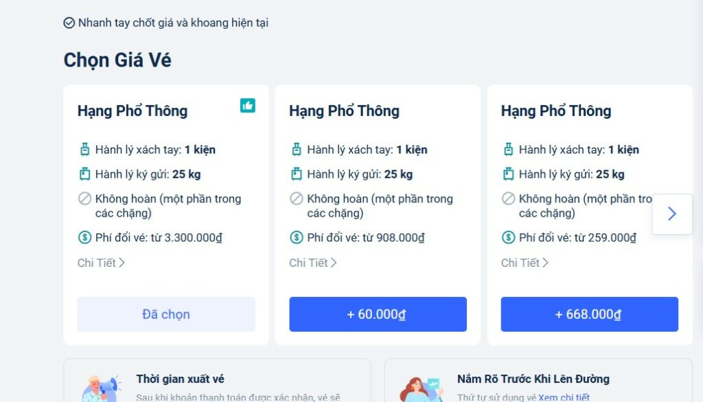 Xem thêm về thông tin chi tiết chuyến bay