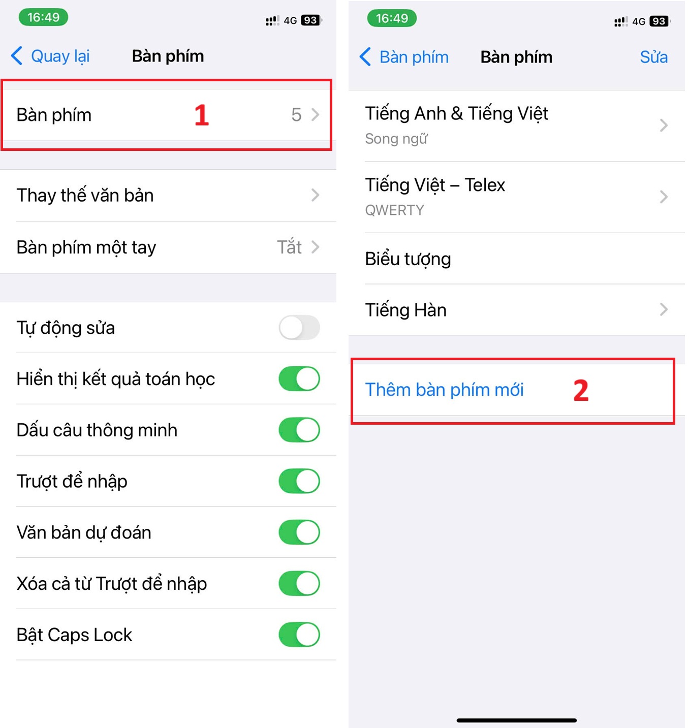Cài bộ gõ Tiếng Trung trên hệ điều hành iOS (iPhone, iPad)- Bước 2