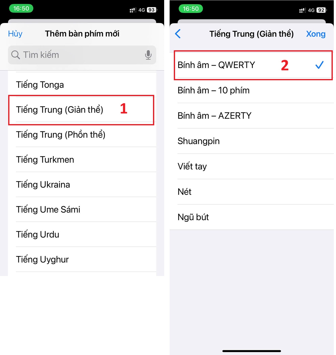 Cài bộ gõ Tiếng Trung trên hệ điều hành iOS (iPhone, iPad)- Bước 3