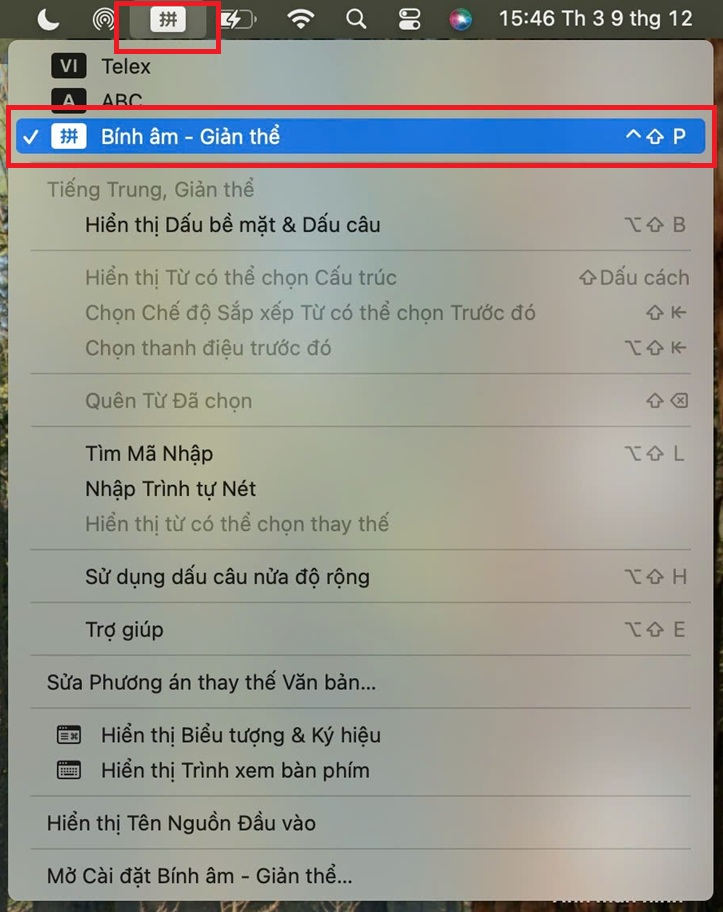 Chuyển đổi bàn phím để gõ Tiếng Trung trên máy tính Mac